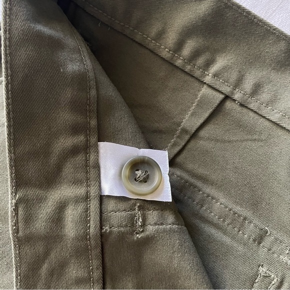 NWOT Lands’ End Chino Barrel Leg Utility Ankle Pants Women’s 8P Green Lagenlook - Picture 12 of 16